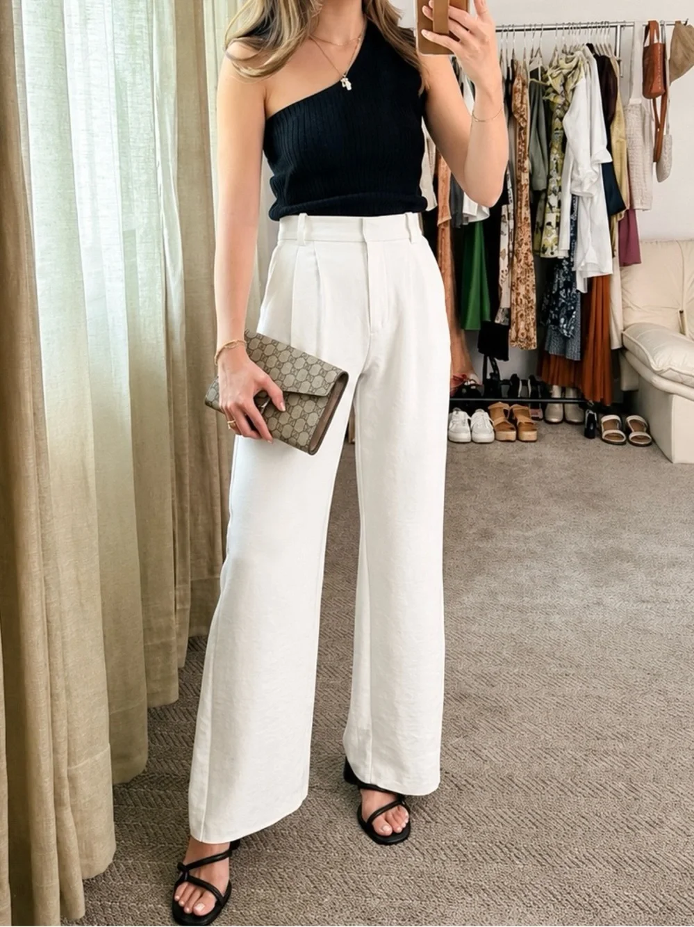 A&F Sloane Tailored Premium Crepe Pant - Picture 1 of 7